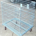 Galvanized collapsible metal container on wheels with reasonable price in store(manufacturer)